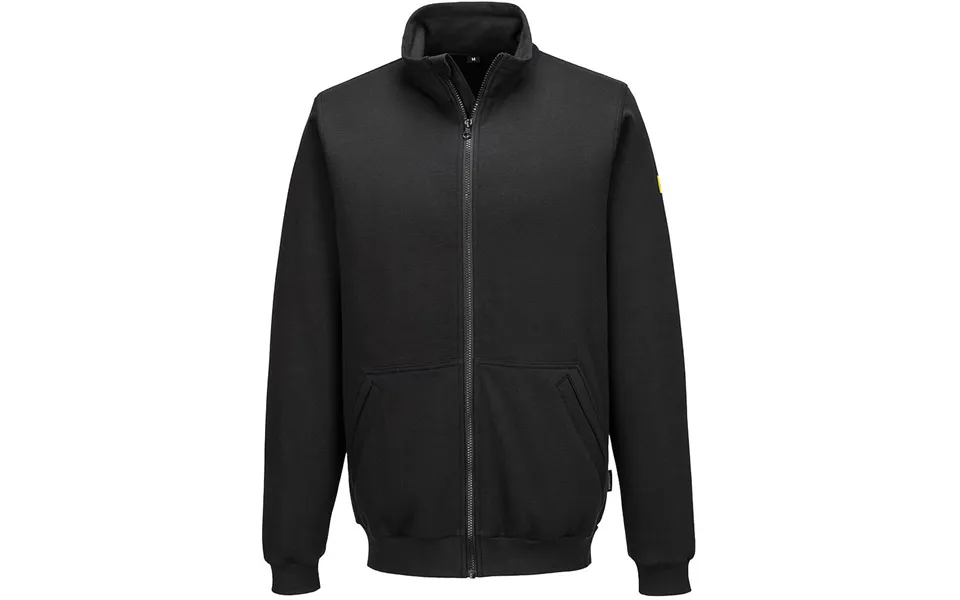 Portwest Anti-static Esd Zip Sweatshirt - Black
