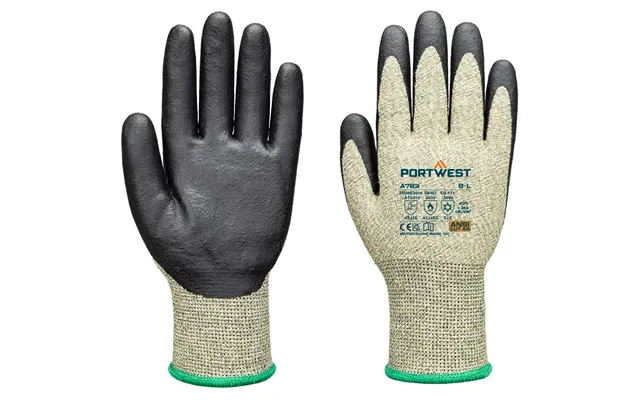 Portwest Arc Cut 13f Level 3 Glove - Green Black