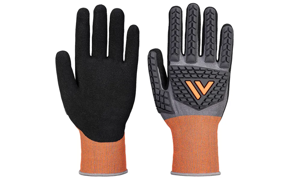 Portwest Ct Cut D18 Nitrile Impact Glove - Grey Black