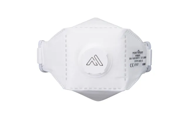 Portwest Eagle Pro Ffp3 Valved Dolomite Fold Flat Respirator Pk10 - White