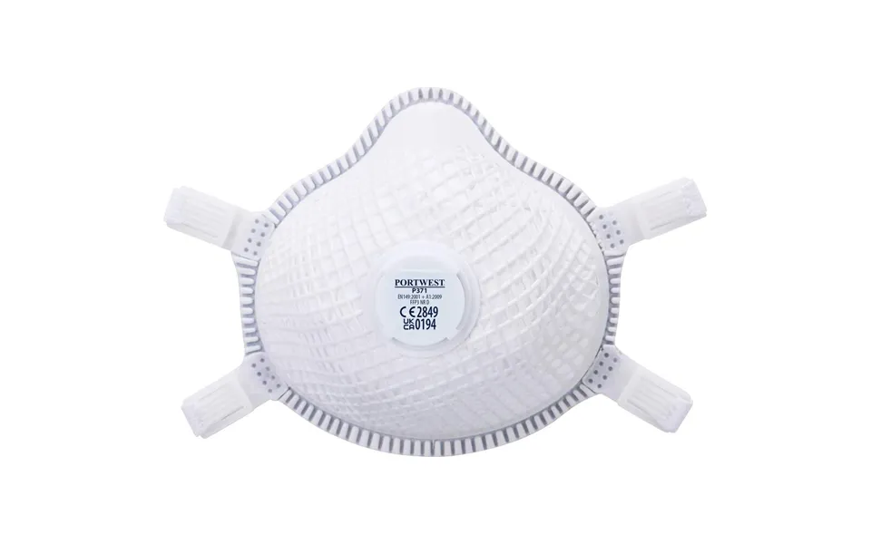 Portwest Ergonet Ffp3 Valved Dolomite Respirator - White