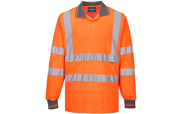 Portwest Es1 Essential Hi-vis Polo Shirt L S - Orange