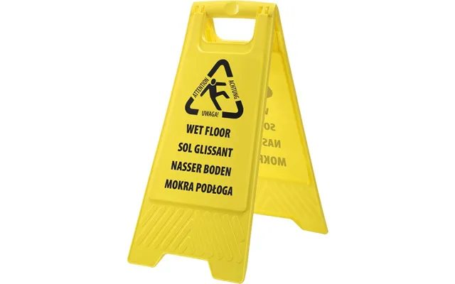 Portwest Euro Wet Floor Warning Sign - Yellow