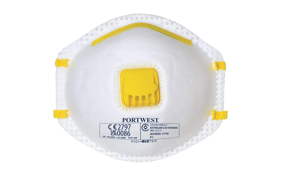 Portwest Ffp1 Valved Respirator - White