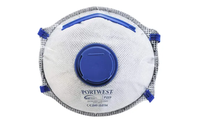 Portwest Ffp2 Carbon Valved Dolomite Respirator - White