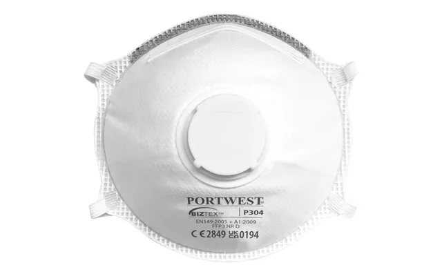 Portwest Ffp3 Valved Dolomite Light Cup Respirator - White