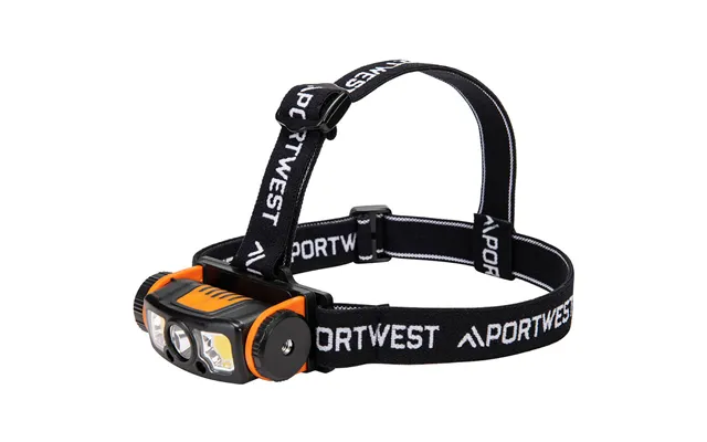 Portwest Led Motion Sensor Usb Head Light - Black Orange -