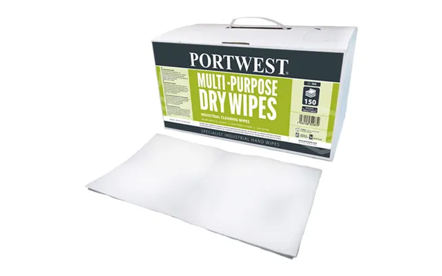 Portwest Multi-purpose Dry Wipes 150 Wipes - White product image