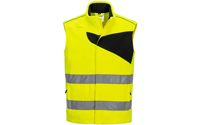 Portwest Pw2 Hi-vis Fleece Bodywarmer - Yellow Black