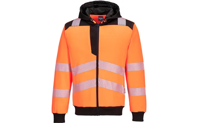 Portwest Pw3 Hi-vis Zip Hoodie - Orange Black product image