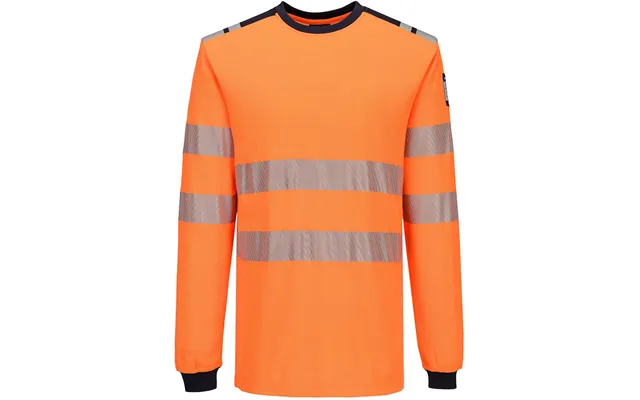 Portwest Pw3 Modaflame Knit Hvo Fr Long Sleeve T-shirt - Orange Navy product image