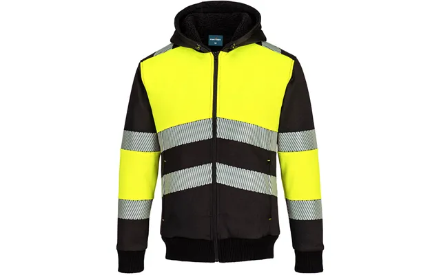 Portwest Pw3 Zipped Class 1 Winter Hoodie - Yellow Black product image