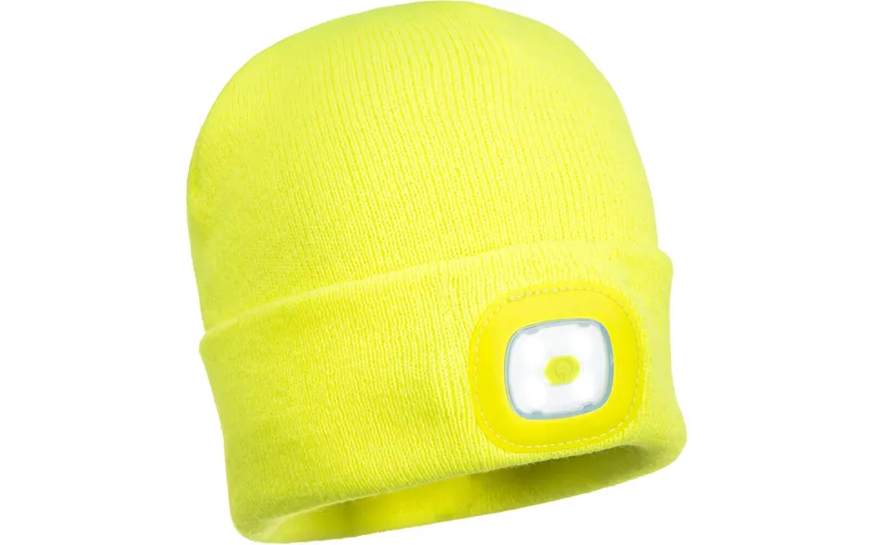 Portwest Rechargeable Twin Led Beanie - Yellow