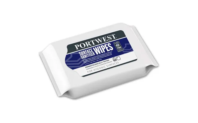 Portwest Surface Wipes Wrap 100 Wipes - White product image