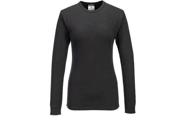Portwest Women's Thermal T-shirt Long Sleeve - Black