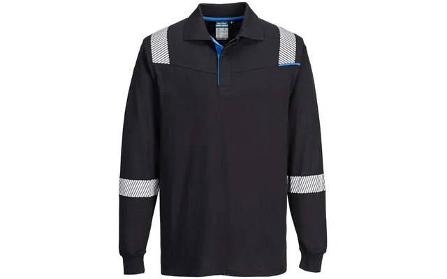 Portwest Wx3 Flame Resistant Long Sleeve Polo - Black product image