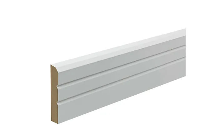 Modern Chamfered & 2x V Grooved 15mm X 68mm X 2440mm Primed
