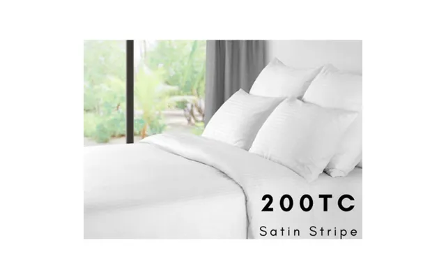 200tc Sateen Stripe Microfibre Duvet Cover Sets
