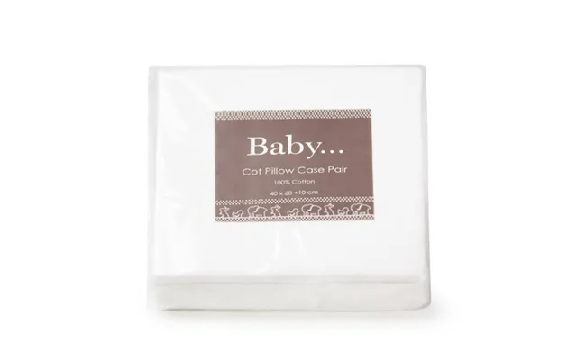 Baby Cot Bed Pillowcase Pair - 100% Cotton product image