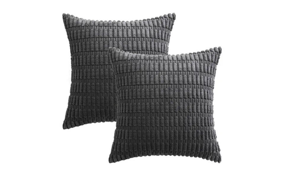 Set Of 2 Cushions With New Corduroy Design Covers Included - 45x45cm