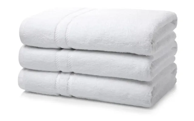 Single White Egyptian Double Yarn Cotton Bath Towels 600 Gsm 70x140cm product image