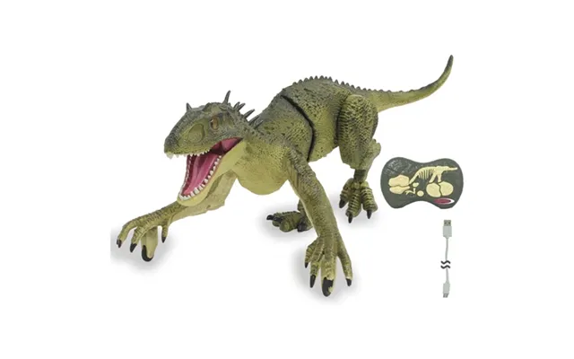Jamara Dinosaur Exoraptor Rc 2.4ghz Remote Control Toy With Lights & Sounds Green