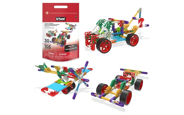 K'nex Cusom Custom Cruisers Building Set - 30-model Stem Construction Kit 105 Pieces product image