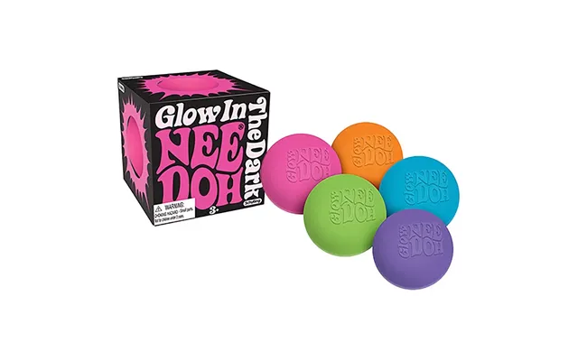 Needoh Nee Doh Glow In The Dark Squish Ball - Single
