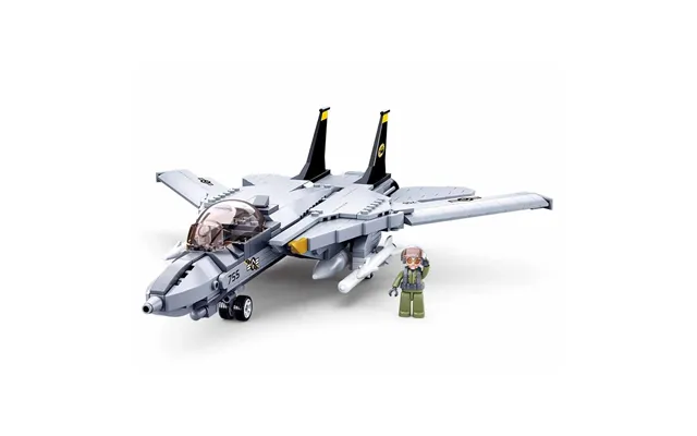 Sluban F-14 Fighter Jet Building Set M38-b0755 - 404 Pieces