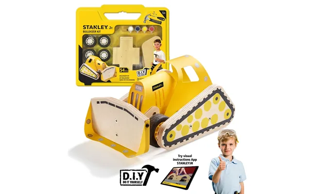 Stanley Junior Wooden Bulldozer Truck Building Set