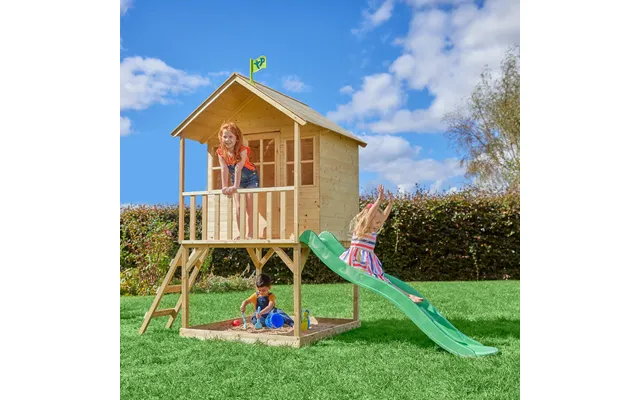 Tp Toys Uk Hill Top Wooden Tower Playhouse And Slide product image