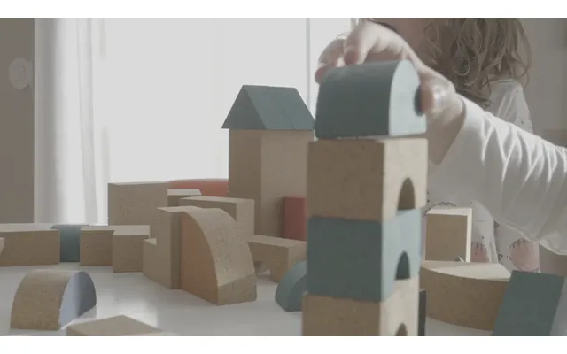Elou Educational Cork Shapes Building Blocks 18