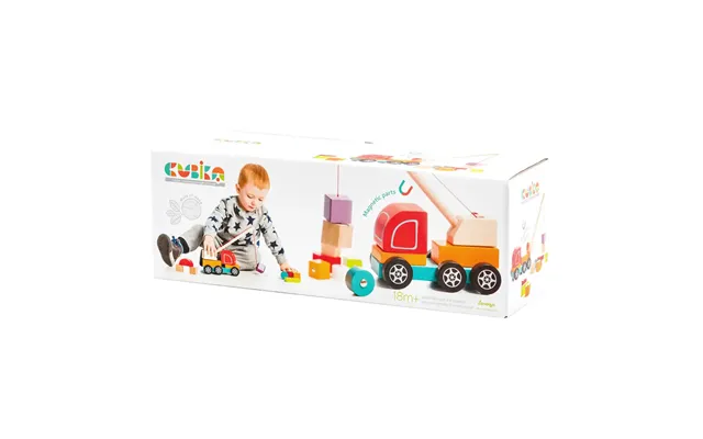 Wooden Crane Truck Colourful
