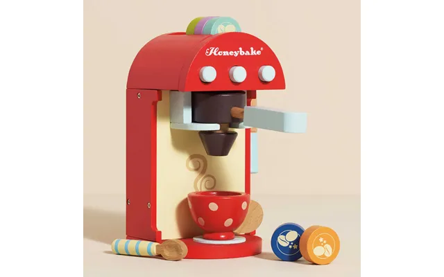 Wooden Toy Coffee Machine & Pods