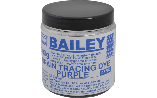Bailey Drain Tracing Dye Purple 200g