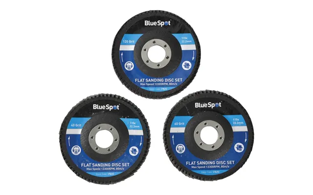 Bluespot 3 Piece Flap Disc Set 115mm 115mm Assorted