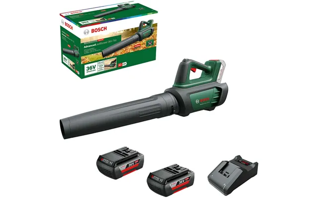 Bosch Advancedleafblower 36v-750 Brushless Garden Leaf Blower 2 X 2ah Li-ion Battery Charger