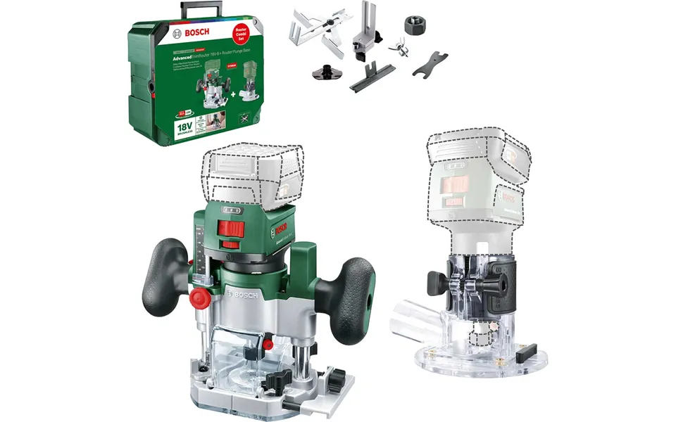Bosch Advancedtrimrouter 18v-8 P4a 18v Cordless Trim Router With Plunge Attachment No Batteries No Battery Charger Case
