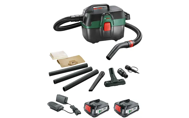 Bosch Advancedvac 18v-8 P4a 18v Cordless Portable Wet And Dry Vacuum Cleaner 8l 2 X 2