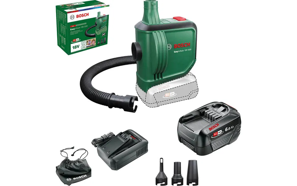 Bosch Easyinflate 18v-500 P4a 18v Cordless Air Pump 1 X 6ah Li-ion Battery Charger