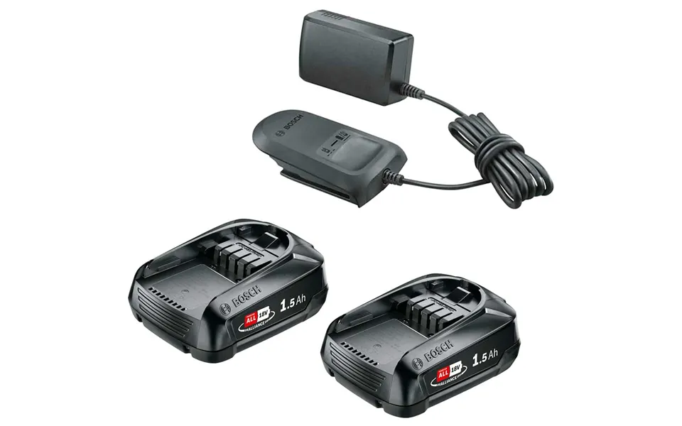 Bosch Genuine Green P4a 18v Cordless Li-ion Twin Battery 1.5ah And Standard Charger 1