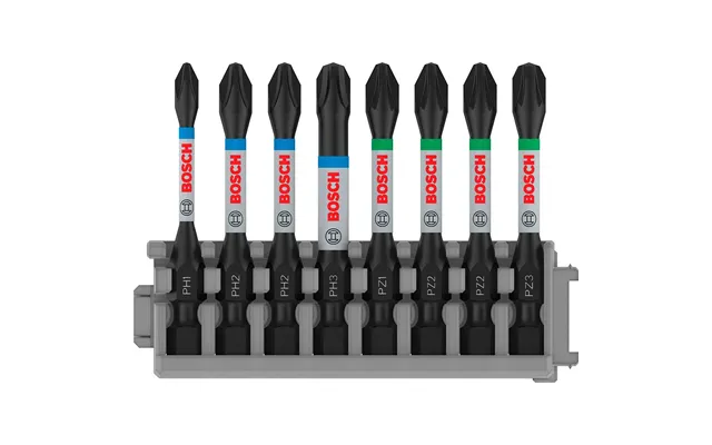 Bosch Pro 8 Piece Impact Control Phillips And Pozi Screwdriver Bit Set