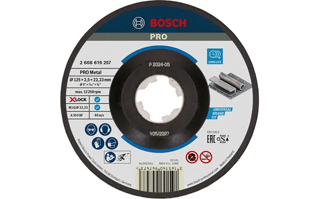Bosch Pro X Lock Depressed Centre Cutting Disc For Metal 125mm 2