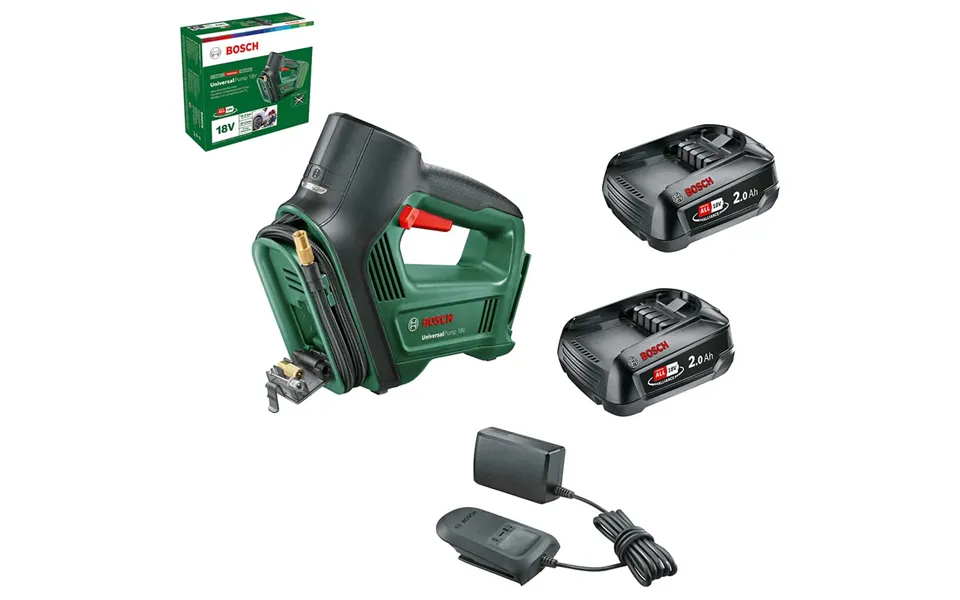 Bosch Universalpump P4a 18v Cordless Air Pump 2 X 2ah Li-ion Battery Charger No Case