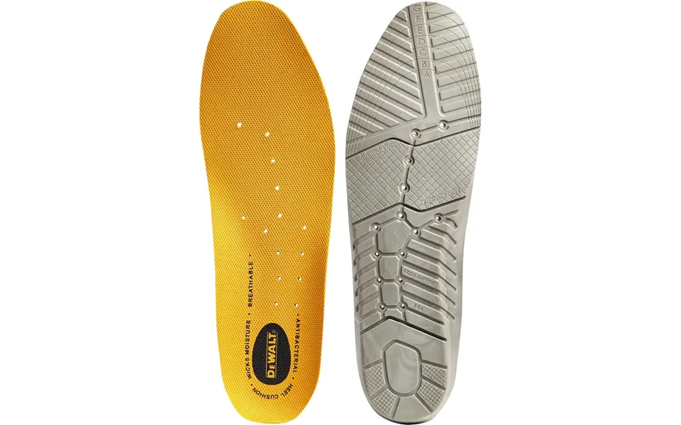 Dewalt Polyurethane Comfort Insoles Yellow One Size