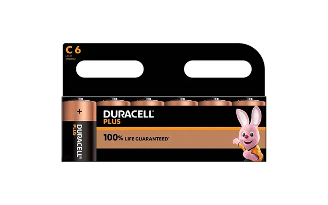 Duracell C Cell Plus Power 100% Batteries Pack Of 6