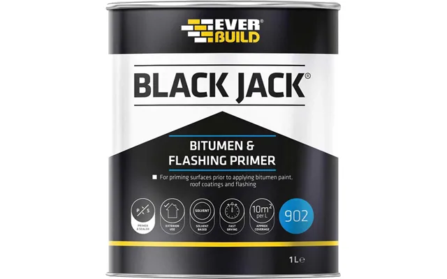 Everbuild Black Jack 902 Bitumen And Flashing Primer 1l