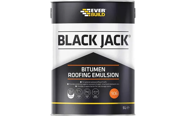 Everbuild Black Jack 906 Bitumen Roofing Emulsion 5l