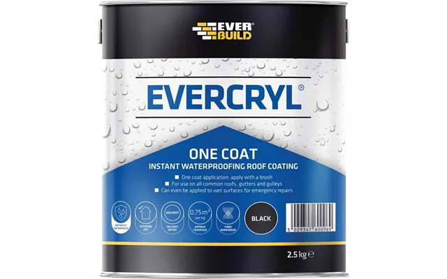 Everbuild Evercryl One Coat Black 2.5kg
