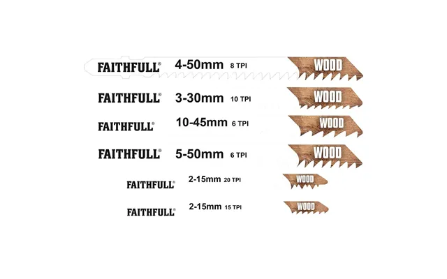 Faithfull 10 Piece Jigsaw Blade Set